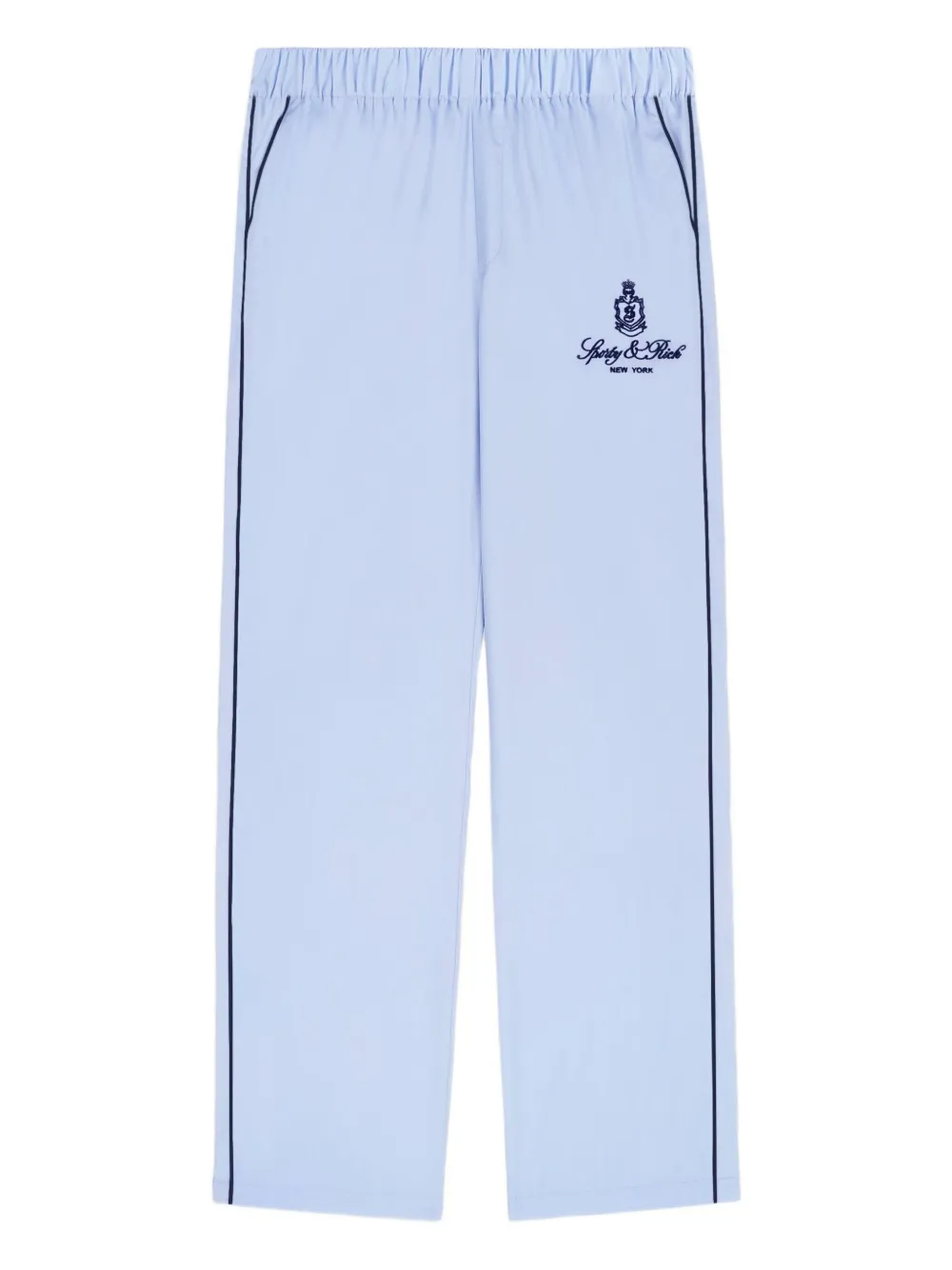 Брюки с лампасами и вышивкой Sporty & Rich, синий
Брюки с лампасами и вышивкой Sporty & Rich, синий