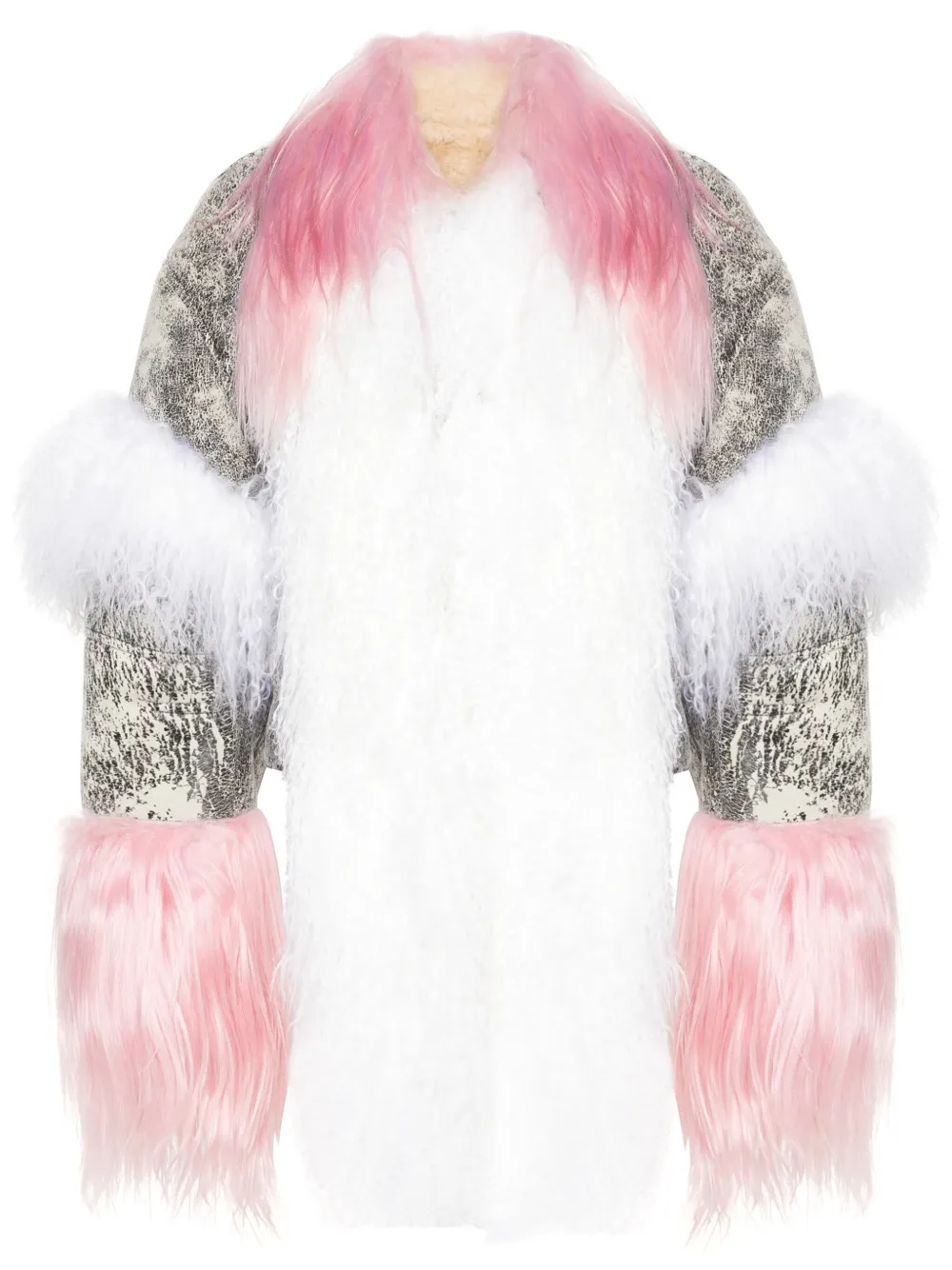 Куртка со вставками из овчины The Attico, серый
Куртка со вставками из овчины The Attico, серый