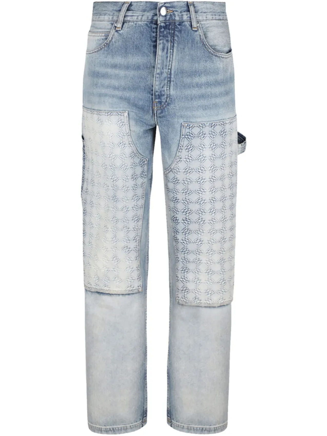 Джинсы AMIRI с тисненой монограммой, синий
Джинсы AMIRI с тисненой монограммой, синий