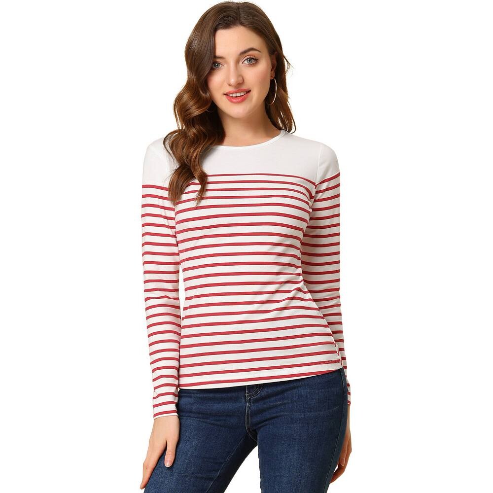 Женская повседневная футболка в полоску с длинными рукавами и цветными блоками ALLEGRA K, цвет White Red
Женская повседневная футболка в полоску с длинными рукавами и цветными блоками ALLEGRA K, цвет White Red
