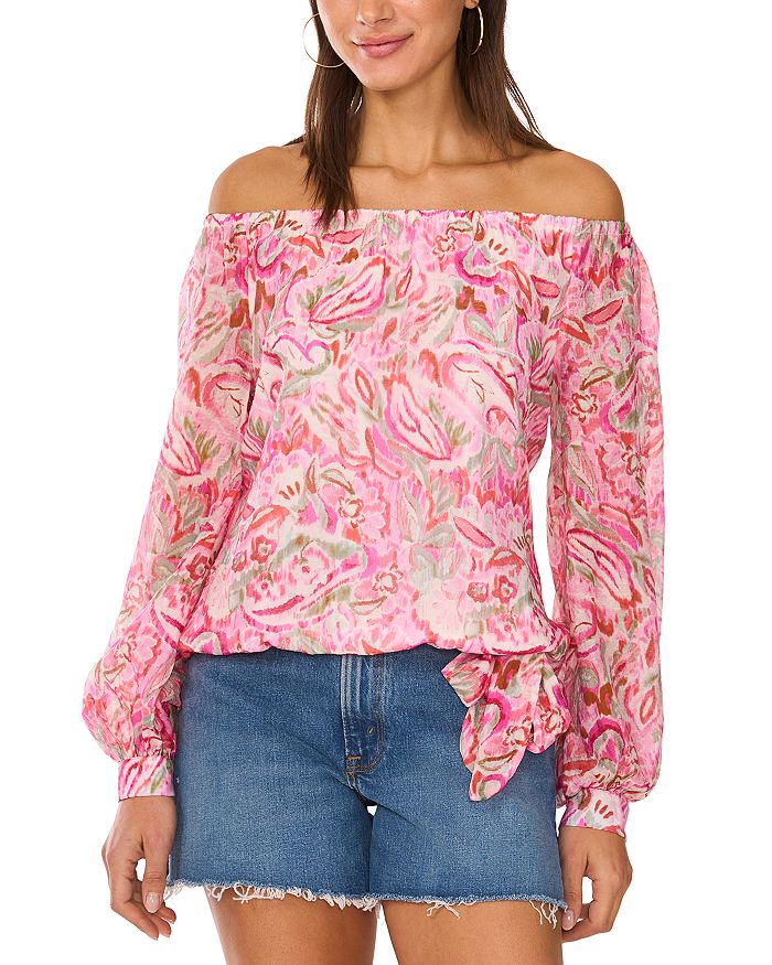 Блузка с открытыми плечами VINCE CAMUTO, розовый
Блузка с открытыми плечами VINCE CAMUTO, розовый