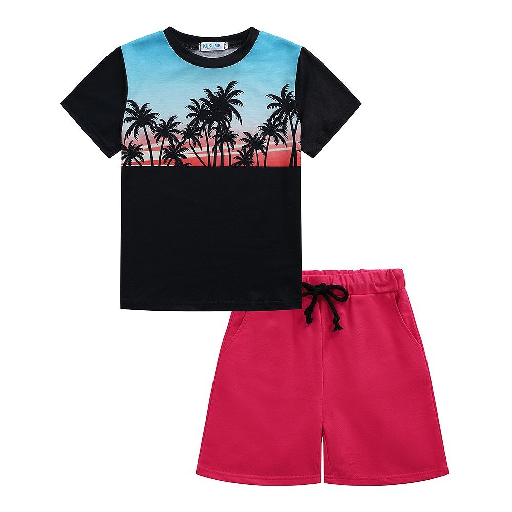 Комплекты с шортами для мальчиков, гавайский наряд, детская рубашка с короткими рукавами и листьями с цветочным принтом, топ + шорты, костюмы MISSKY, цвет Black Print
Комплекты с шортами для мальчиков, гавайский наряд, детская рубашка с короткими рукавами и листьями с цветочным принтом, топ + шорты, костюмы MISSKY, цвет Black Print