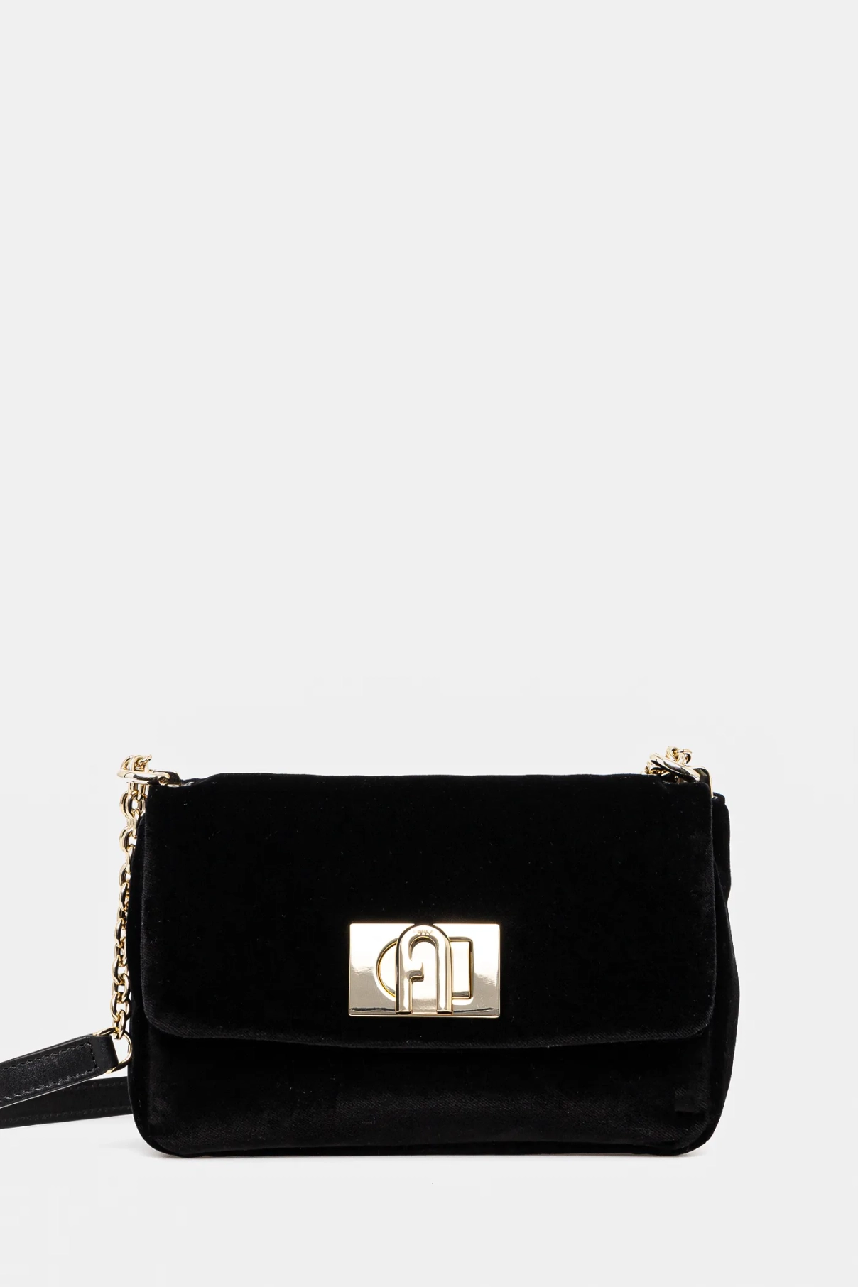 Бархатная сумка Furla, черный 
Бархатная сумка Furla, черный