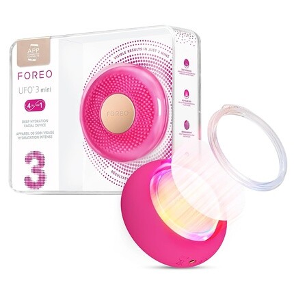 FOREO UFO 3 Mini 4-в-1 Полная светодиодная маска для лица Глубокий увлажняющий крем против старения Маска для лица Красота Массажер для лица Фуксия
FOREO UFO 3 Mini 4-в-1 Полная светодиодная маска для лица Глубокий увлажняющий крем против старения Маска для лица Красота Массажер для лица Фуксия