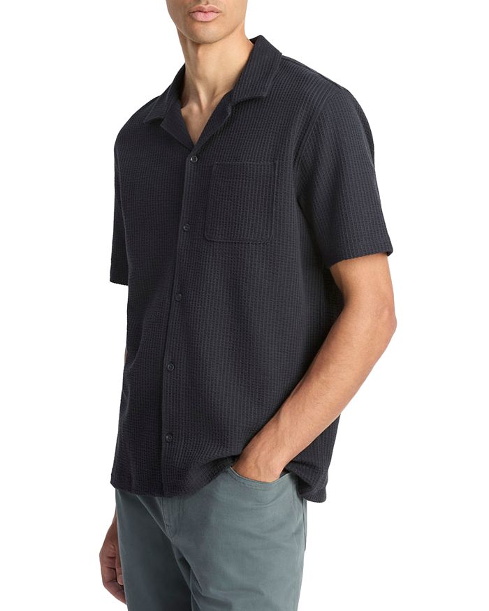 Кубинская рубашка Regular Fit из пике Vince, синий 
Кубинская рубашка Regular Fit из пике Vince, синий