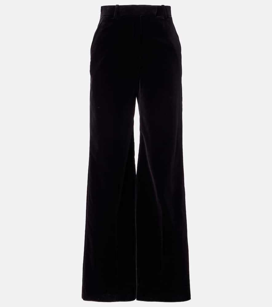 Хлопковые брюки-клеш с высокой талией из вельвета Valentino, Nero
Хлопковые брюки-клеш с высокой талией из вельвета Valentino, Nero