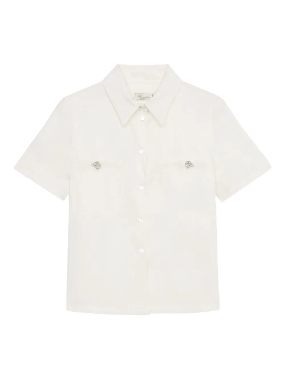 Рубашка с короткими рукавами и застежкой на пуговицы BLUMARINE, белый
Рубашка с короткими рукавами и застежкой на пуговицы BLUMARINE, белый