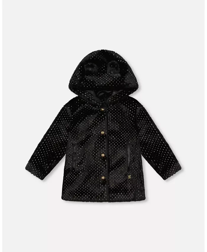 Пальто из искусственного меха медведя для девочки, черное в золотой горошек – для малышей|детей Deux par Deux, черный
Пальто из искусственного меха медведя для девочки, черное в золотой горошек – для малышей|детей Deux par Deux, черный