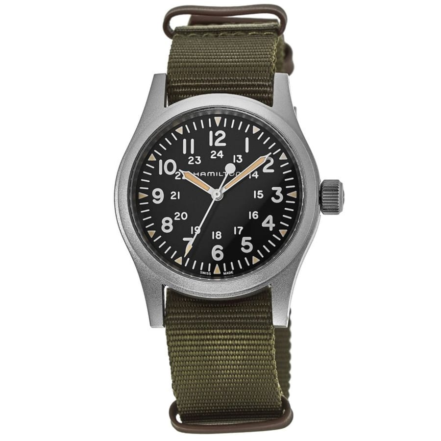Hamilton Khaki Field механические с ручным заводом, черный циферблат, зеленый циферблат, мужские часы H69439931
Hamilton Khaki Field механические с ручным заводом, черный циферблат, зеленый циферблат, мужские часы H69439931