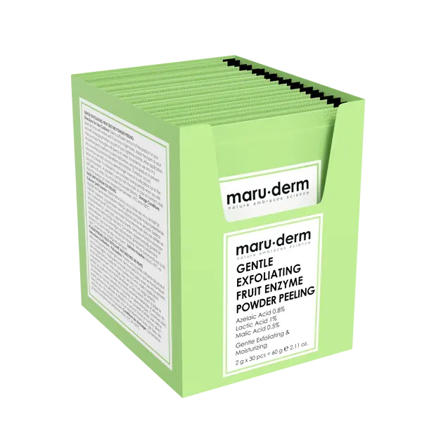 Нежный пилинг для лица с фруктовыми энзимами, 30x2 г Maru.Derm
Нежный пилинг для лица с фруктовыми энзимами, 30x2 г Maru.Derm