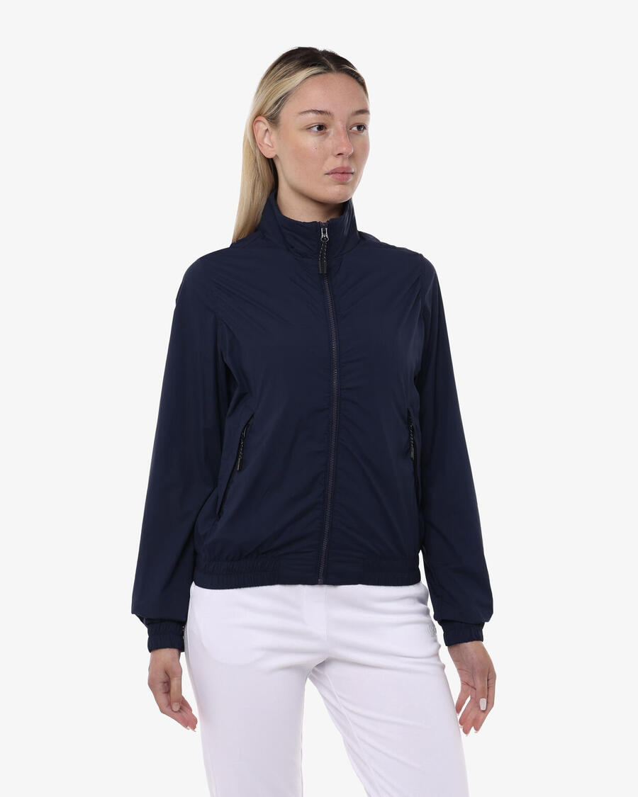 JAKED Женская синтетическая фитнес-куртка темно-синего цвета
JAKED Женская синтетическая фитнес-куртка темно-синего цвета