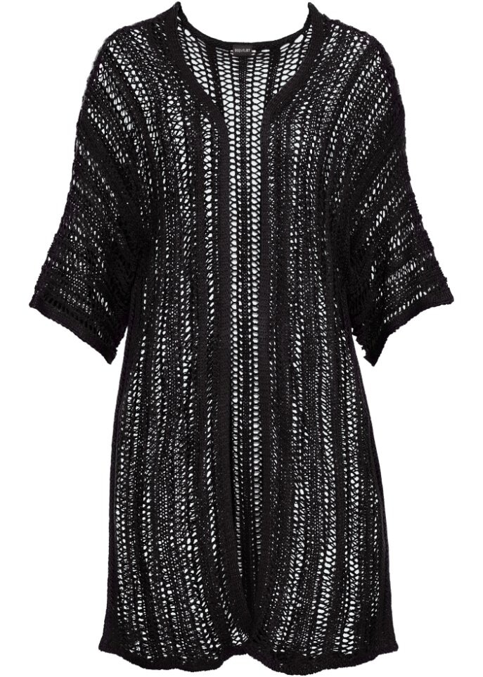 Длинный кардиган с узором из дырочек Bodyflirt, черный
Длинный кардиган с узором из дырочек Bodyflirt, черный