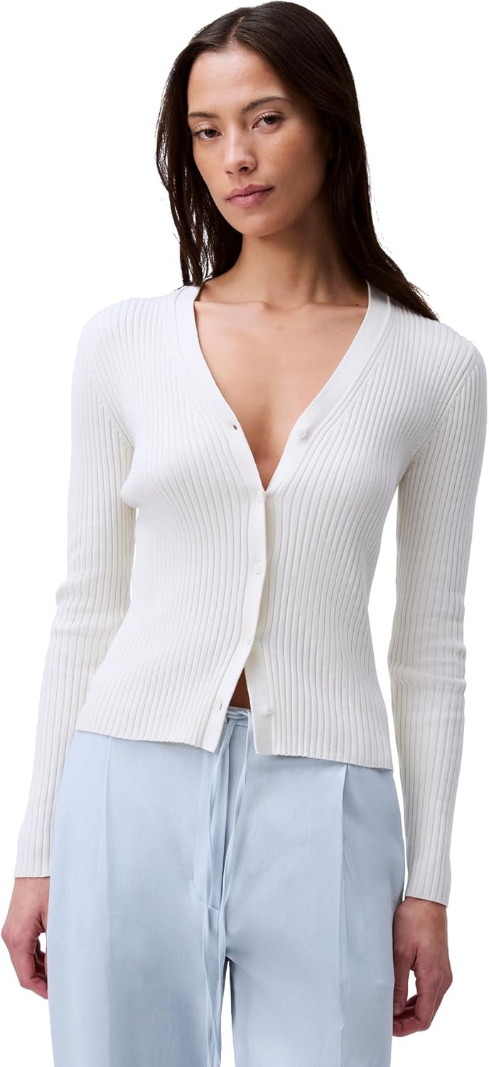 Женский кардиган Calvin Klein из хлопка в рубчик, Tofu
Женский кардиган Calvin Klein из хлопка в рубчик, Tofu