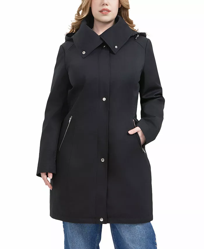 Женское водонепроницаемое пальто-анорак Camila больших размеров с капюшоном BGSD, черный