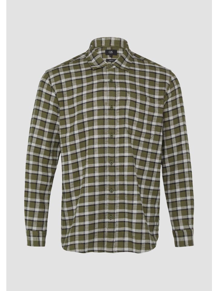 Рубашка 79N0_оливково-зеленого цвета QS
Рубашка 79N0_оливково-зеленого цвета QS