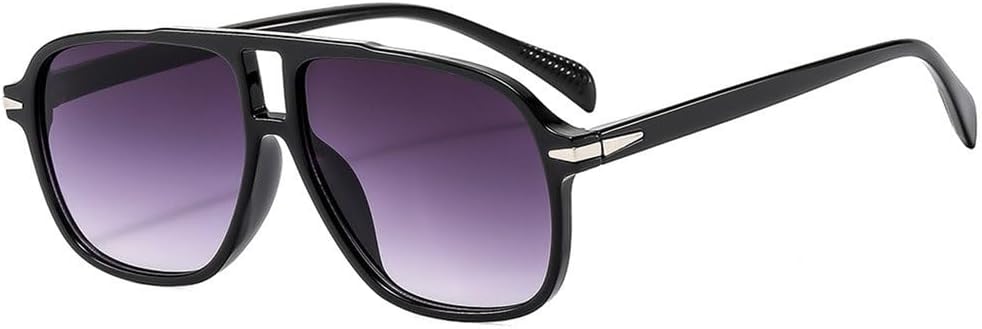 Мужские солнцезащитные очки в стиле ретро с двойной перемычкой, крупной оправой и защитой от УФ-излучения UV400. Женские солнцезащитные очки в тренде HHZZYVY, Black Grey
Мужские солнцезащитные очки в стиле ретро с двойной перемычкой, крупной оправой и защитой от УФ-излучения UV400. Женские солнцезащитные очки в тренде HHZZYVY, Black Grey