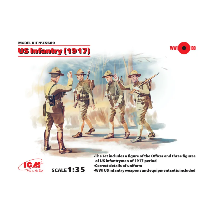 Пехота США (1917), Military Models 1/35 Scale (ICM)
Пехота США (1917), Military Models 1/35 Scale (ICM)