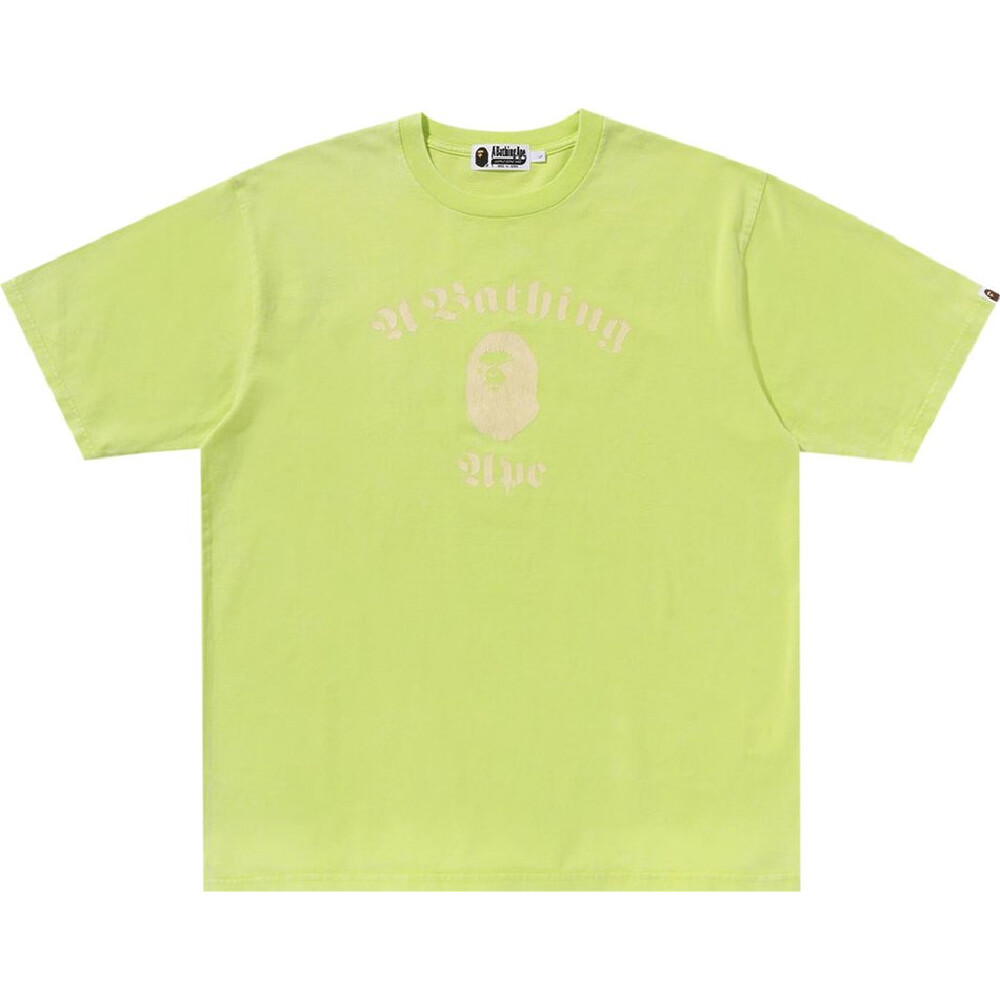 Футболка BAPE A Bathing Ape Overdye Relaxed Fit, желтый 
Футболка BAPE A Bathing Ape Overdye Relaxed Fit, желтый