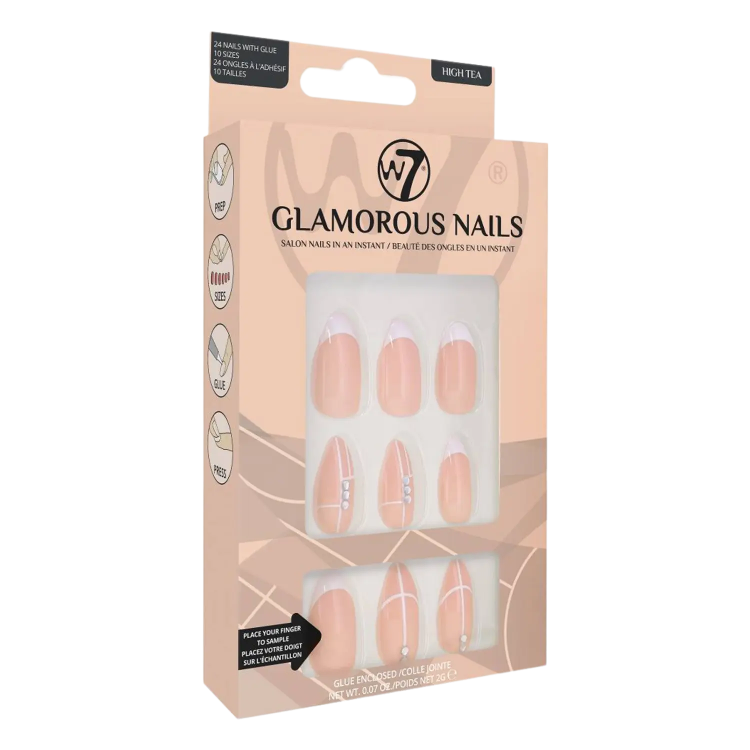 W7 Glamorous Nails накладные ногти High Tea, 24 шт/1 упаковка
W7 Glamorous Nails накладные ногти High Tea, 24 шт/1 упаковка