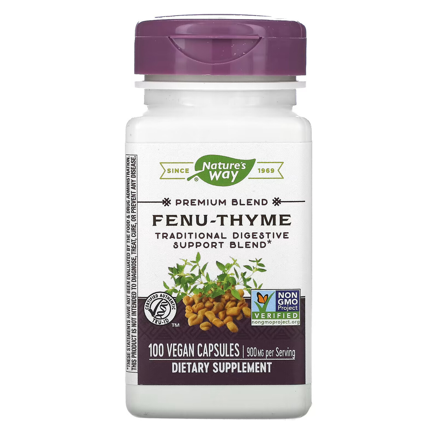 Nature's Way, Fenu-Thyme, 450 мг, 100 веганских капсул
Nature's Way, Fenu-Thyme, 450 мг, 100 веганских капсул