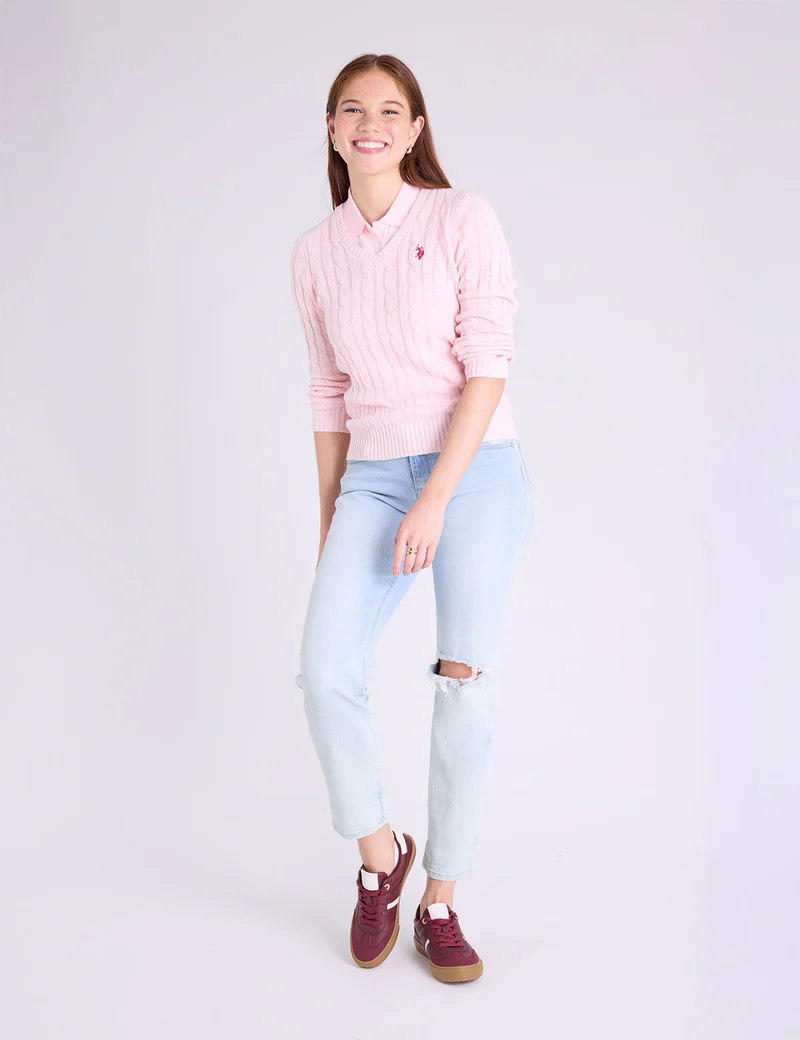 Свитер U.S. Polo Assn Soft Cable V-neck, светло-розовый
Свитер U.S. Polo Assn Soft Cable V-neck, светло-розовый