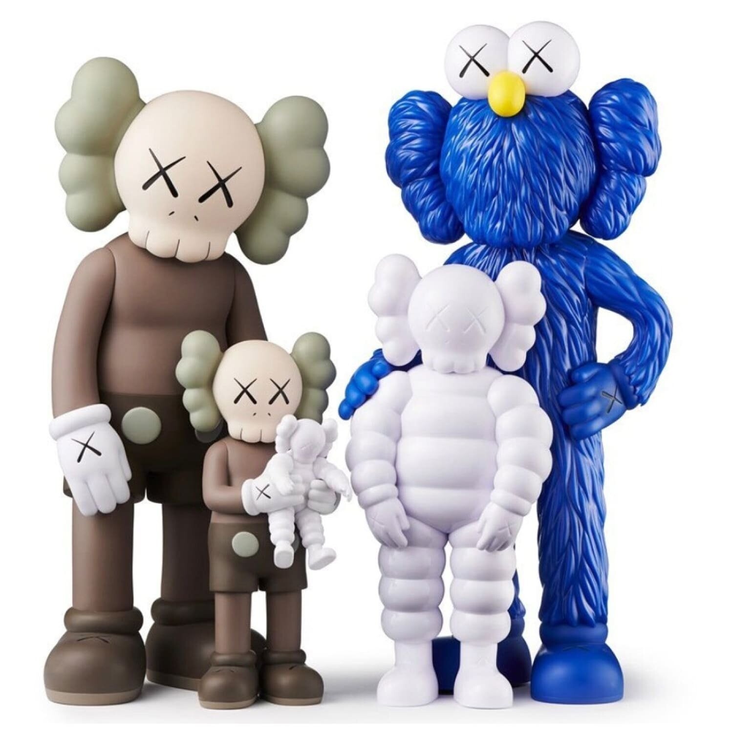 Виниловая фигурка Kaws Family, коричневый/синий/белый 
Виниловая фигурка Kaws Family, коричневый/синий/белый