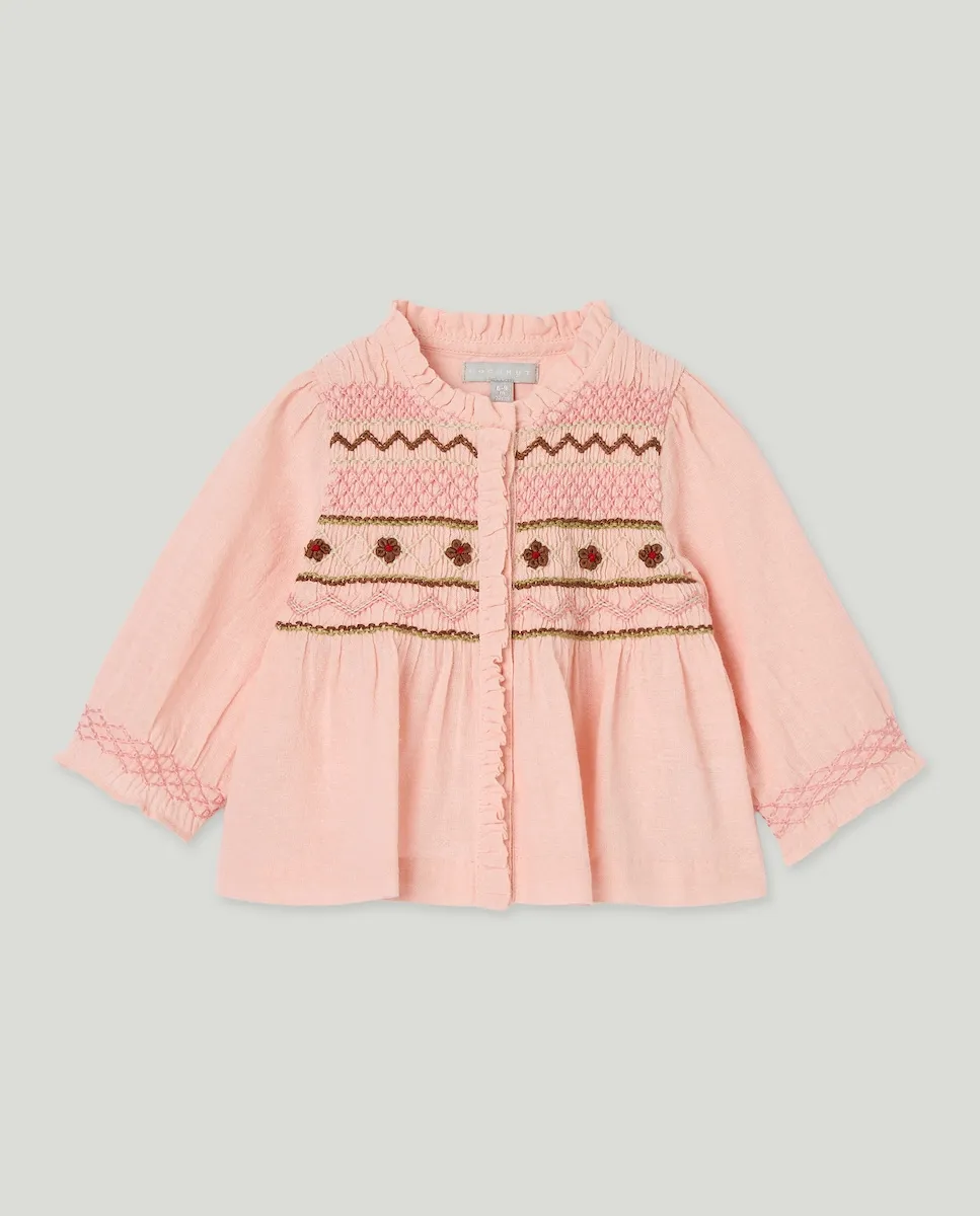 Блузка с длинными рукавами, воротником с оборкой, ручной вышивкой и цветным фоном для малыша Coconut El Corte Inglés
Блузка с длинными рукавами, воротником с оборкой, ручной вышивкой и цветным фоном для малыша Coconut El Corte Inglés