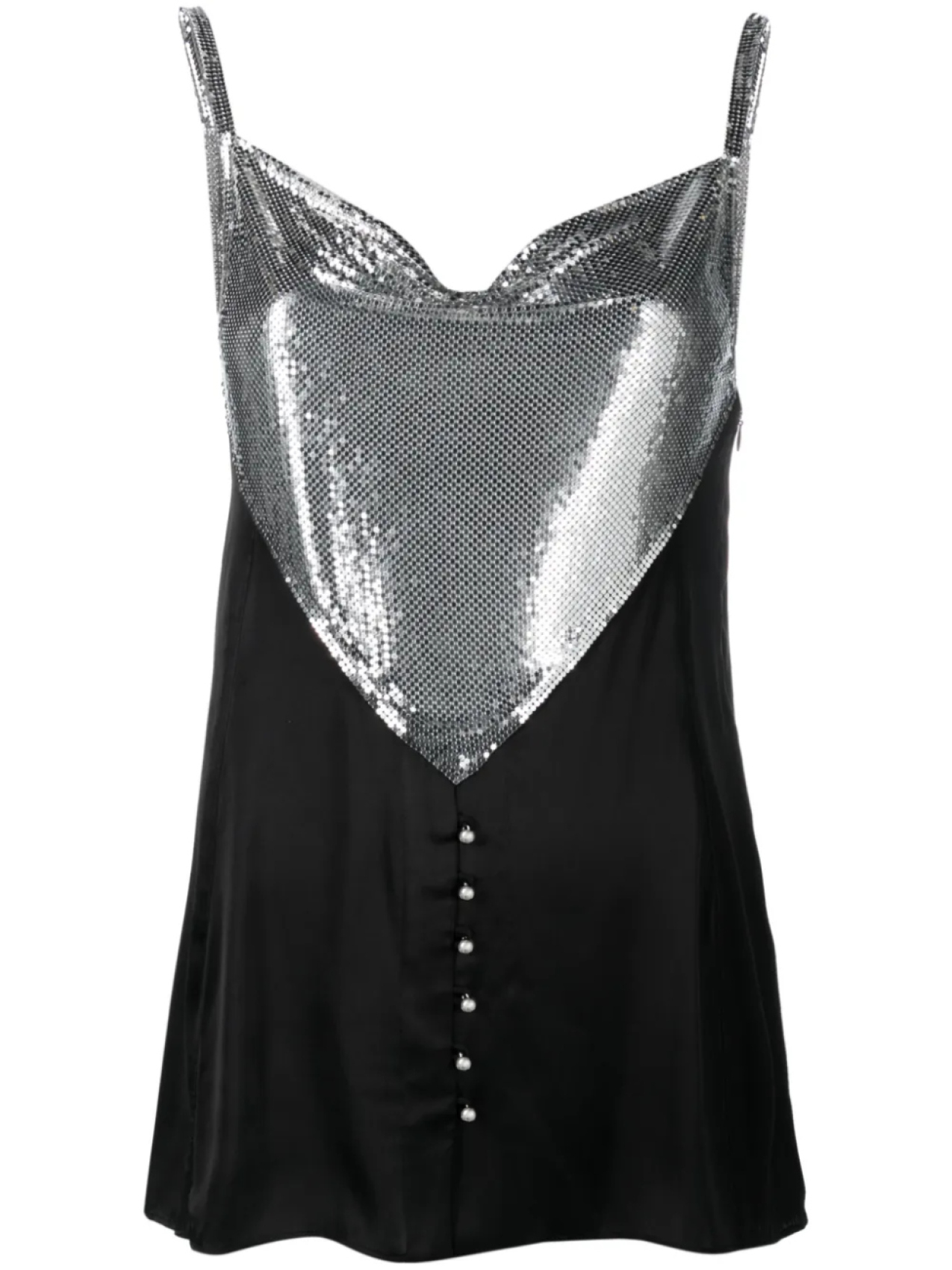 Rabanne топ с воротником-хомутом, черный 
Rabanne топ с воротником-хомутом, черный