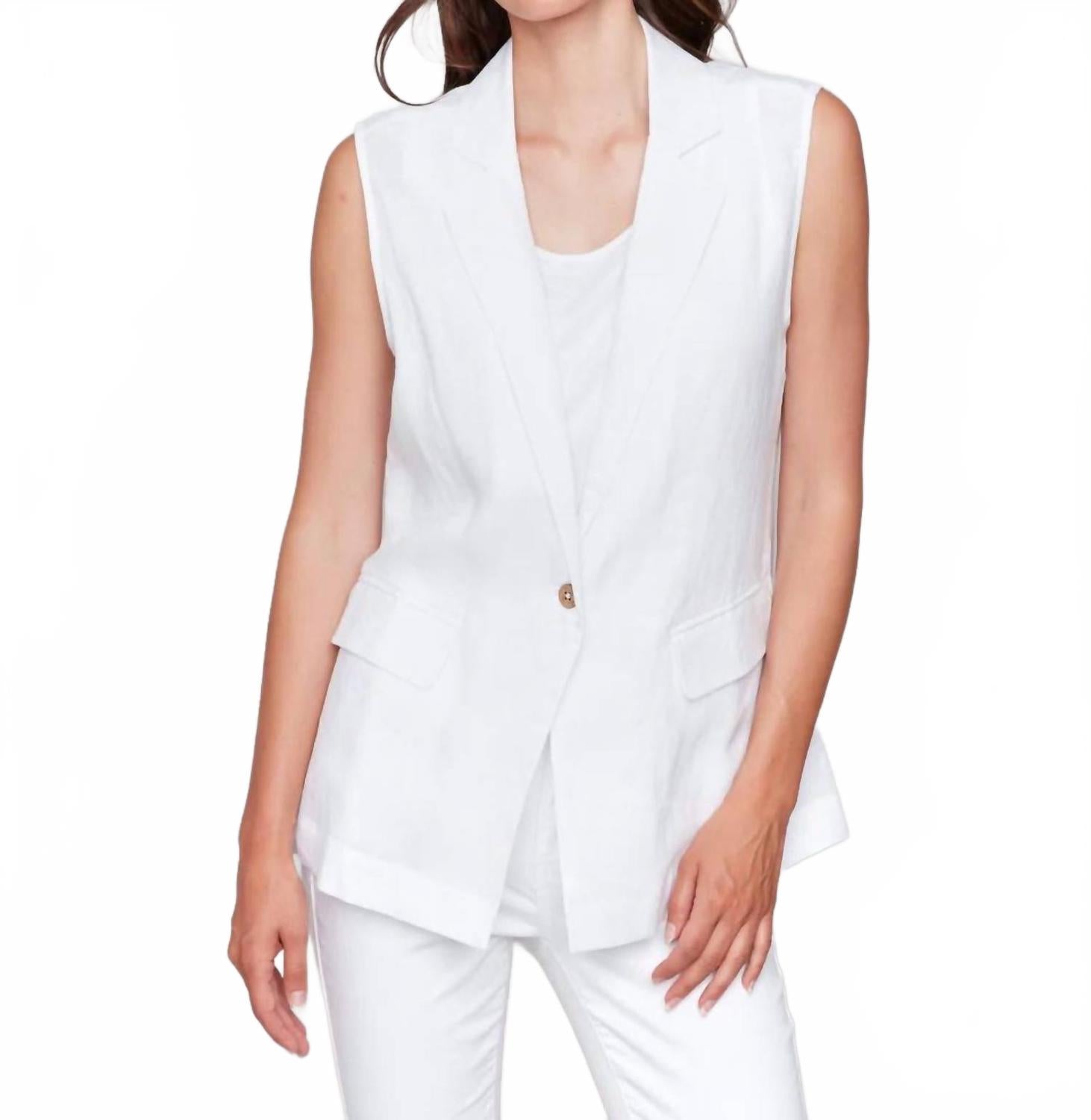 Белая жилетка из льняной смеси CHARLIE B
Белая жилетка из льняной смеси CHARLIE B