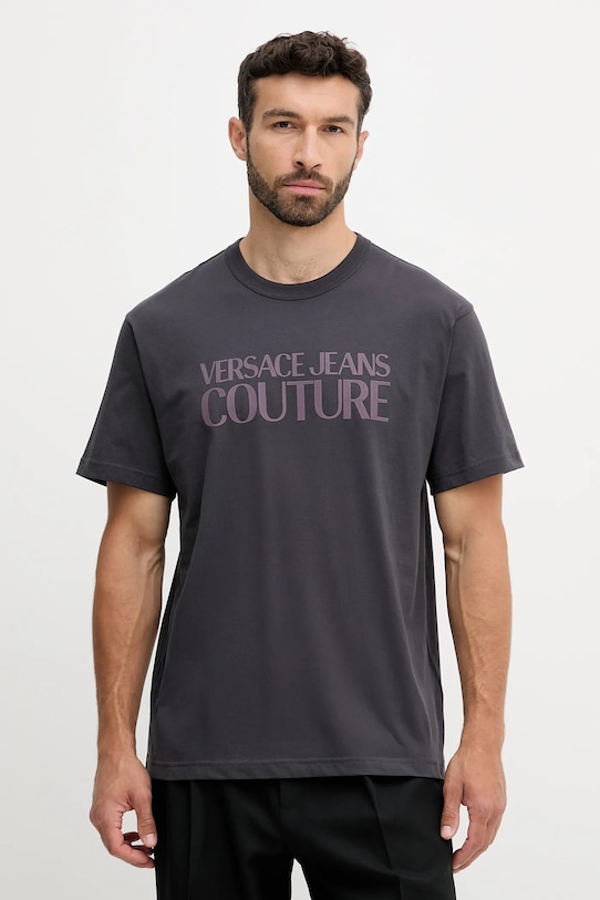 Хлопковая футболка Versace Jeans Couture, серый
Хлопковая футболка Versace Jeans Couture, серый