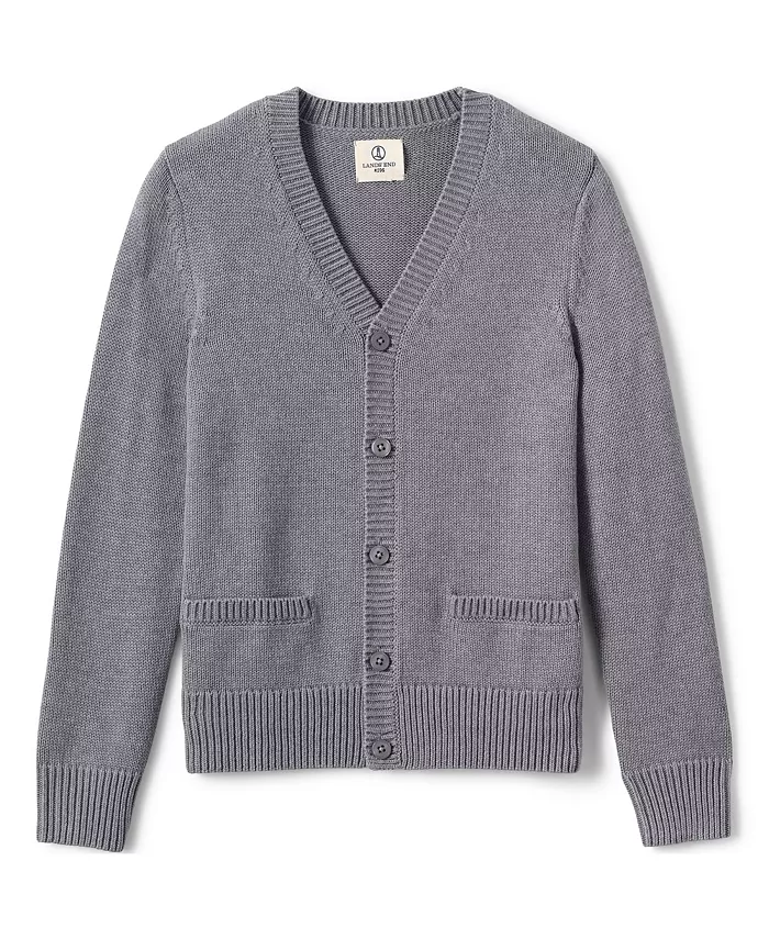 Кардиган на пуговицах для мальчиков из хлопка и модала, школьная форма Lands' End, серый
Кардиган на пуговицах для мальчиков из хлопка и модала, школьная форма Lands' End, серый