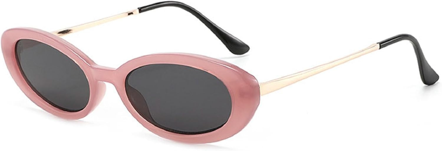 Ретро-солнцезащитные очки маленького овального размера для женщин и мужчин, модные черные солнцезащитные очки в узкой металлической оправе, 2025 год mincl, Light Pink Black
Ретро-солнцезащитные очки маленького овального размера для женщин и мужчин, модные черные солнцезащитные очки в узкой металлической оправе, 2025 год mincl, Light Pink Black