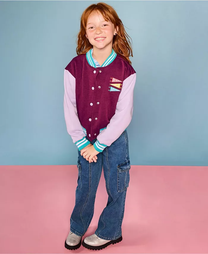 Девчачий варсити бомбер Lands' End, фиолетовый
Девчачий варсити бомбер Lands' End, фиолетовый