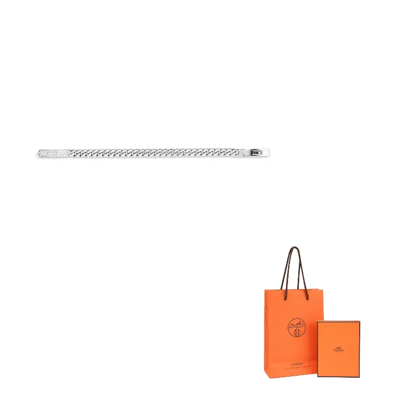 HERMES Браслет из белого золота 18 карат, кубинская цепь унисекс
HERMES Браслет из белого золота 18 карат, кубинская цепь унисекс