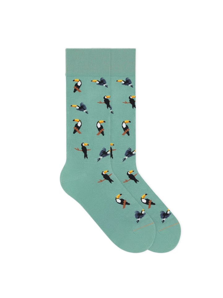 Von Jungfeld Носки с узором в виде тукана, бирюзового цвета
Von Jungfeld Носки с узором в виде тукана, бирюзового цвета