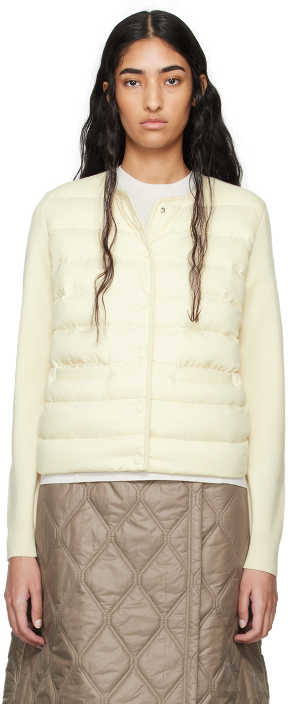 Кардиган с панелями на пуху Moncler, белый
Кардиган с панелями на пуху Moncler, белый