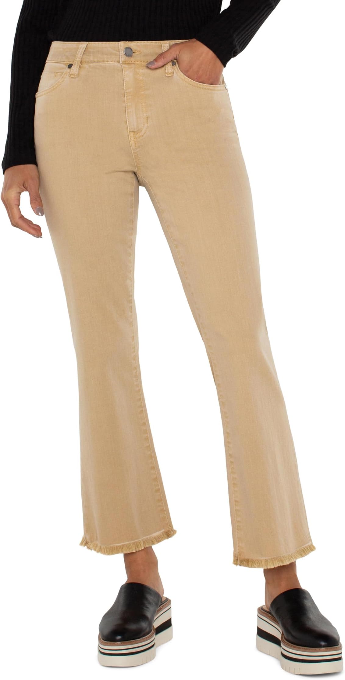 Джинсы Liverpool Los Angeles Hannah Mid-Rise Crop Flare With Fray Hem Stretch Denim, Hayseed Tan
Джинсы Liverpool Los Angeles Hannah Mid-Rise Crop Flare With Fray Hem Stretch Denim, Hayseed Tan