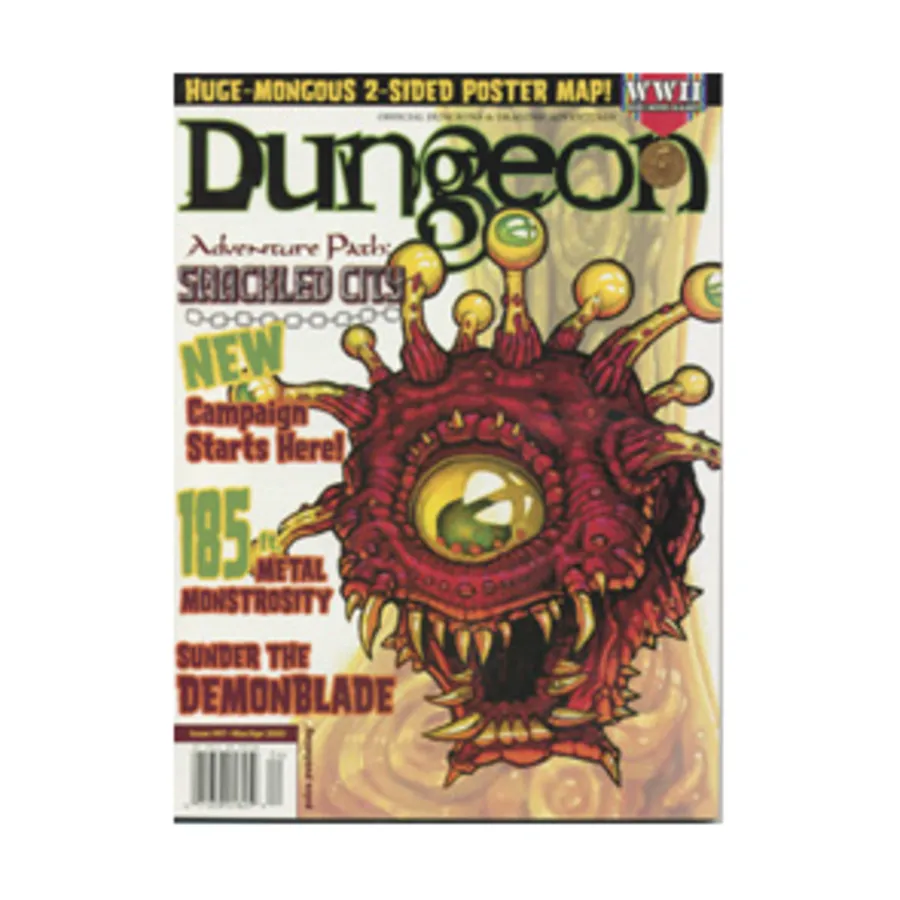 Журнал #97 "Adventure Path - Shackled City, WWII d20 Mini-Game", Dungeon Magazine #051 - #100
Журнал #97 "Adventure Path - Shackled City, WWII d20 Mini-Game", Dungeon Magazine #051 - #100