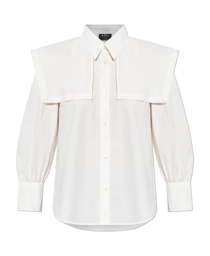 Рубашка со съемным широким воротником A.P.C., бежевый
Рубашка со съемным широким воротником A.P.C., бежевый