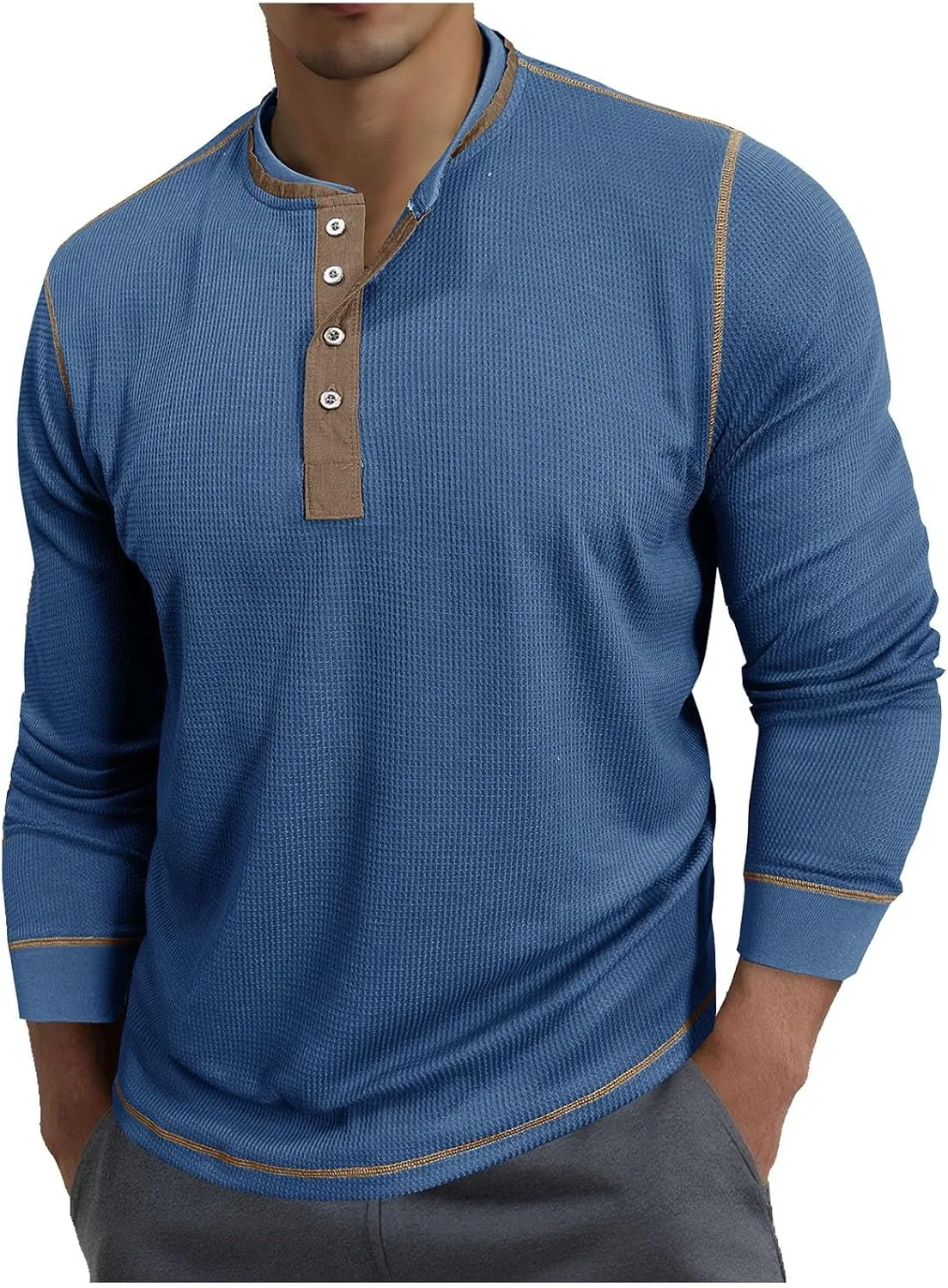 Мужская рубашка с длинным рукавом Casual Classic Henley Waffle, легкая, дышащая
Мужская рубашка с длинным рукавом Casual Classic Henley Waffle, легкая, дышащая
