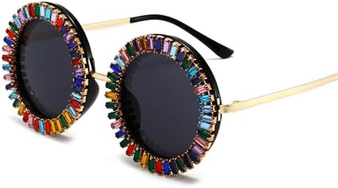 Круглые солнцезащитные очки с бриллиантами для женщин, модные винтажные, для вечеринок, путешествий, в стиле стимпанк, сексуальные женские солнцезащитные очки UV400 MTZJH, Colorful Black
Круглые солнцезащитные очки с бриллиантами для женщин, модные винтажные, для вечеринок, путешествий, в стиле стимпанк, сексуальные женские солнцезащитные очки UV400 MTZJH, Colorful Black
