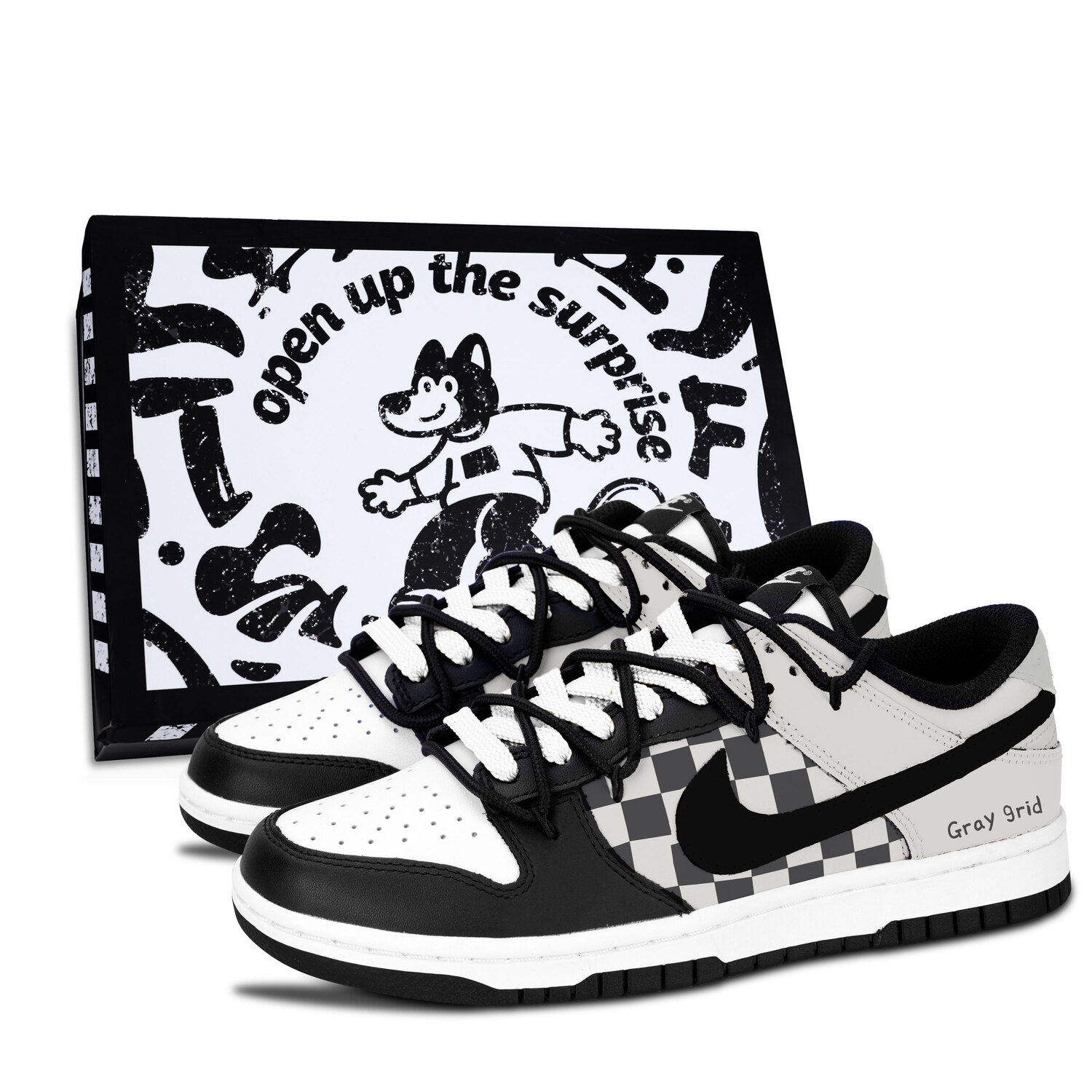 Nike Dunk Black White, Simple Elegance - износостойкие низкие скейтбордистские кроссовки унисекс серого цвета
Nike Dunk Black White, Simple Elegance - износостойкие низкие скейтбордистские кроссовки унисекс серого цвета