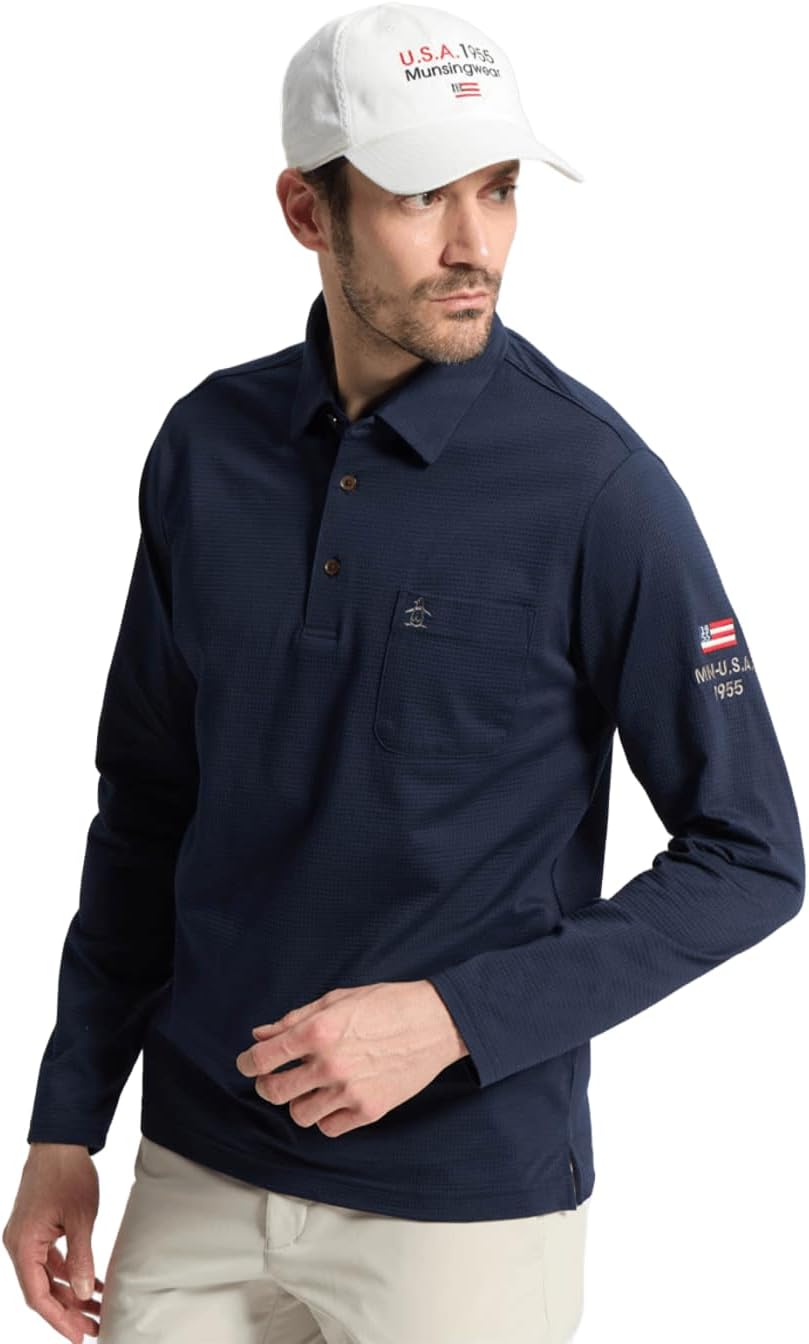 Поло с длинными рукавами и воротником в клетку «гусиная лапка» Munsingwear, темно-синий
Поло с длинными рукавами и воротником в клетку «гусиная лапка» Munsingwear, темно-синий