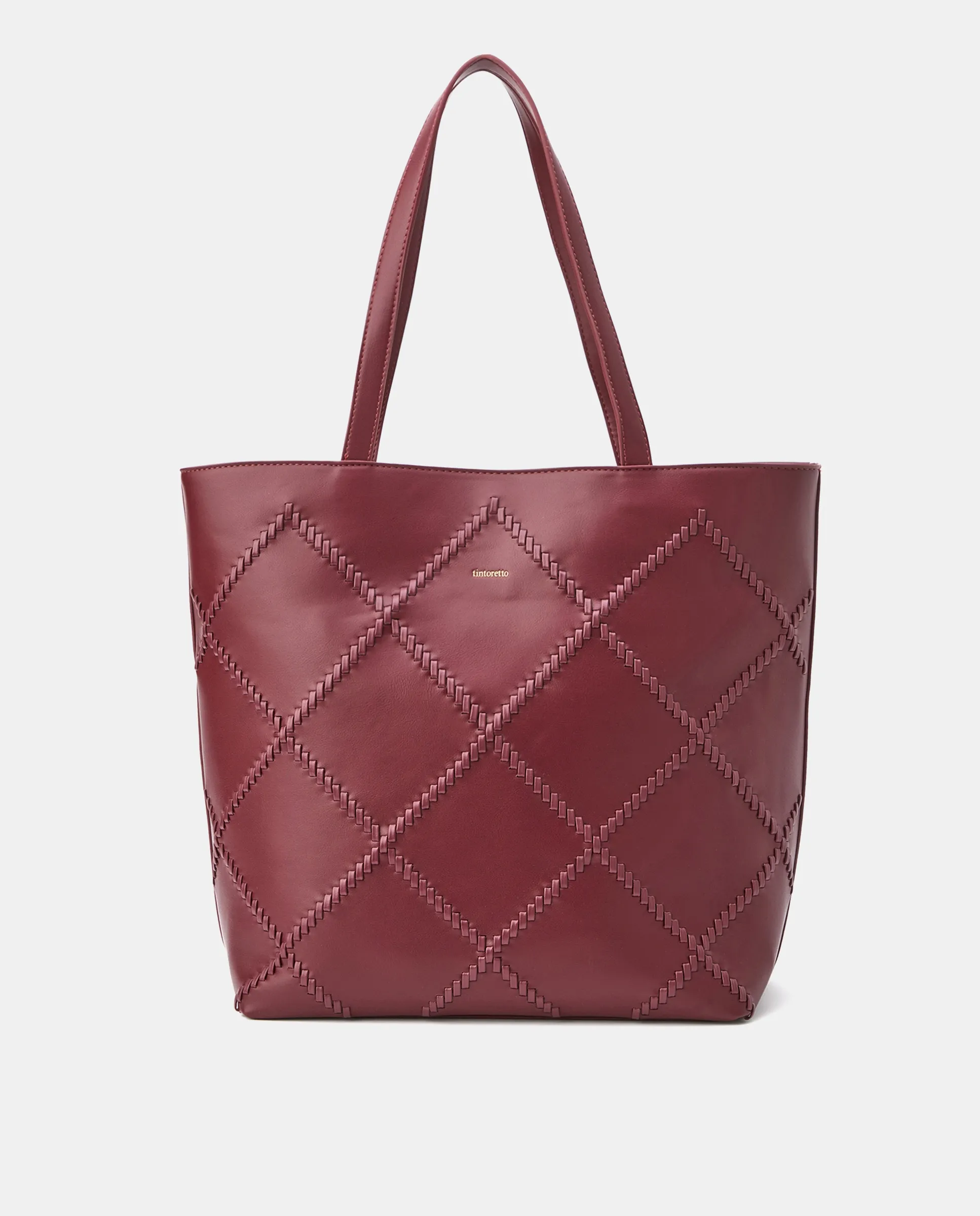 Сумка-шоппер с плетеным декором Tintoretto, бордовый
Сумка-шоппер с плетеным декором Tintoretto, бордовый
