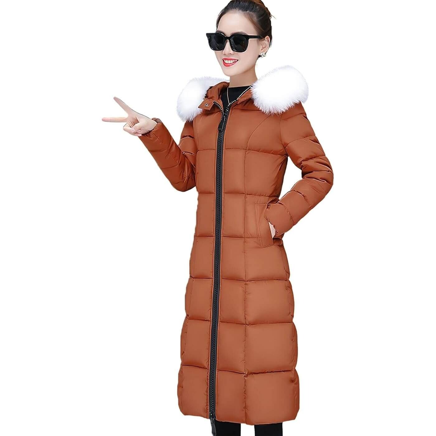 Пальто-куртка Ebossy Women's Winter Thicken Down Alternative Long With Faux Fur Hood, коричневый
Пальто-куртка Ebossy Women's Winter Thicken Down Alternative Long With Faux Fur Hood, коричневый