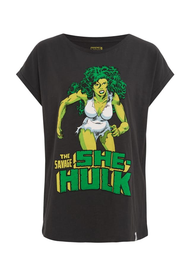 Футболка She Hulk в классическом дизайне Re:Covered, черный 
Футболка She Hulk в классическом дизайне Re:Covered, черный
