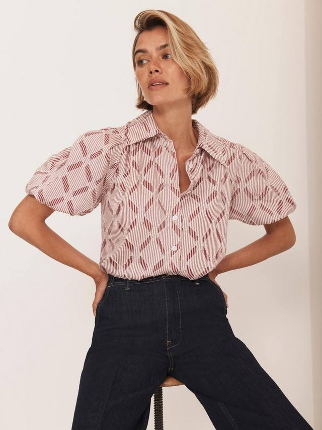 Рубашка в полоску жаккард Mint Velvet, Red/Multi
Рубашка в полоску жаккард Mint Velvet, Red/Multi