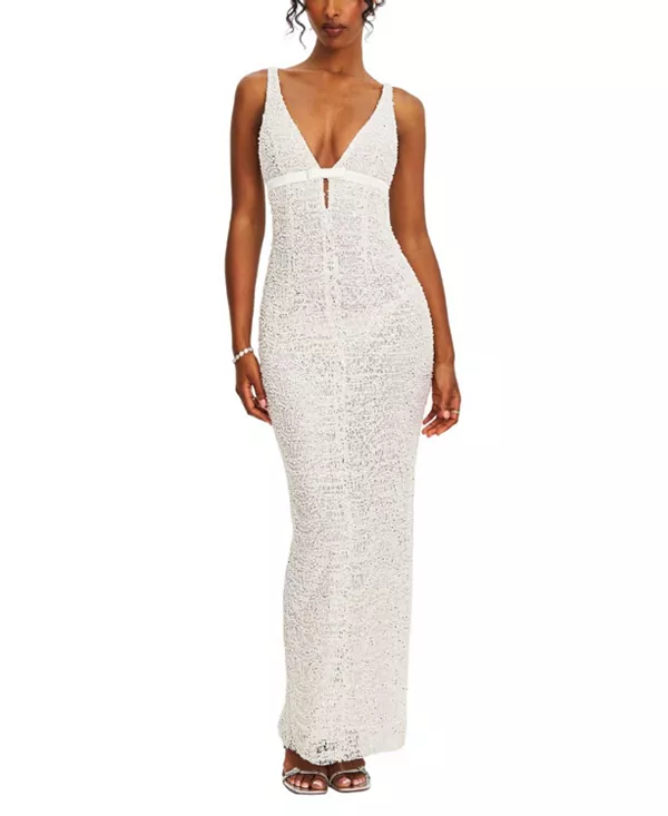 Платье-Футляр из сетчатой ткани, расшитое бисером и пайетками, из Аделаиды Miss Circle, белый
Платье-Футляр из сетчатой ткани, расшитое бисером и пайетками, из Аделаиды Miss Circle, белый