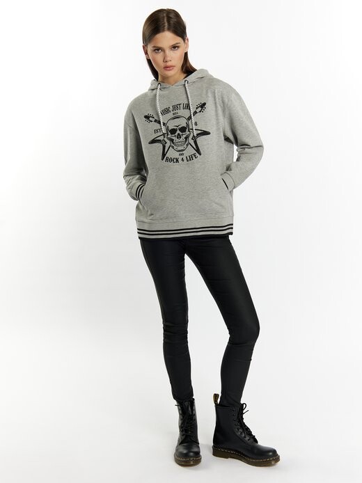 Толстовка с капюшоном Mymo, серый 
Толстовка с капюшоном Mymo, серый