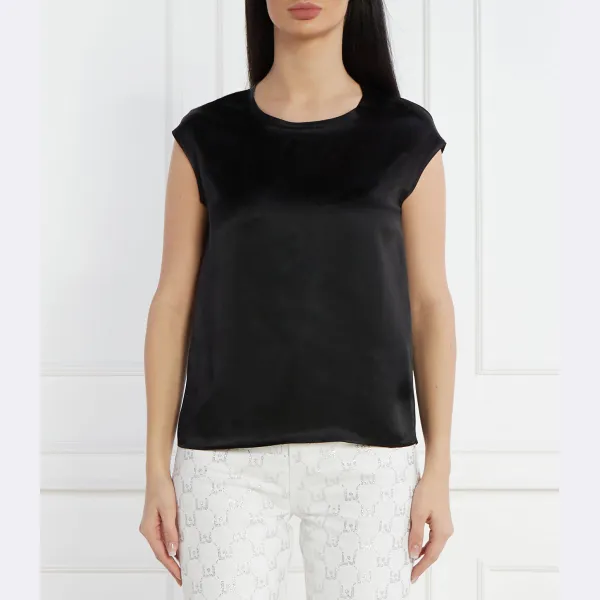 Блузка стандартного кроя с добавлением шелка Liu Jo, черный
Блузка стандартного кроя с добавлением шелка Liu Jo, черный